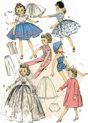 Doll Clothes Pattern 8814 Little Miss Revlon Toni Crown Princess Sally Star Jill