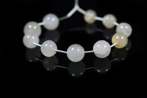9-11MM AAA+ Natural Blue Lase Agate Plain Round Gemstone 6" Jewelry making Beads - Picture 2 of 4