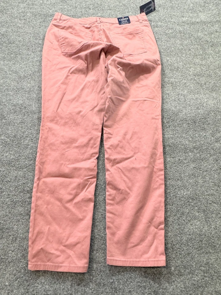 Pantalones chinos Chaps para mujer 12R rosa cremallera tiro medio adelgazante pierna ajustada Foto 2 de 4