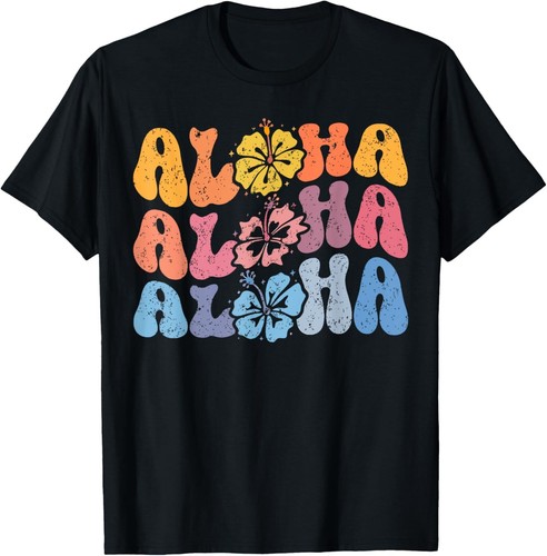 Aloha Hawaiian Summer Vacation Shaka Hibiscus T-Shirt