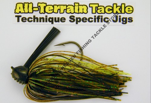 All Terrain Tackle Jigs AT Rattling Wood Flipping Choice of Color and Size - Picture 3 of 13
