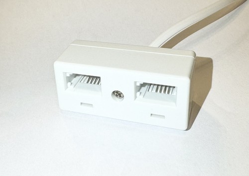 RJ11 to Dual UK BT Telephone Socket Converter Adaptor - 第 8/8 張圖片