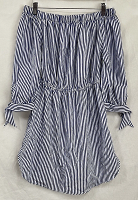 knee length summer casual dresses Saving Wycnly Summer Dresses For Women Short Sleeve Round Neck Floral Knee-Length Sun Dress Tie Waist Pleated Swing Midi Beach Dresses Blue S Welcome to the store Love J Womens Blue Striped
