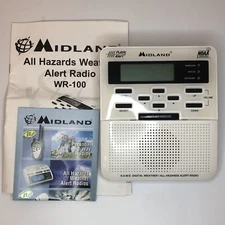 Midland Weather Monitor with all Hazards Alerts  WR-100 NOAA- RADIO ONLY TESTED