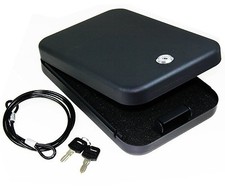 USA GunClub Full Size Handgun Safe Vault Security Pistol Case Key Lock Box