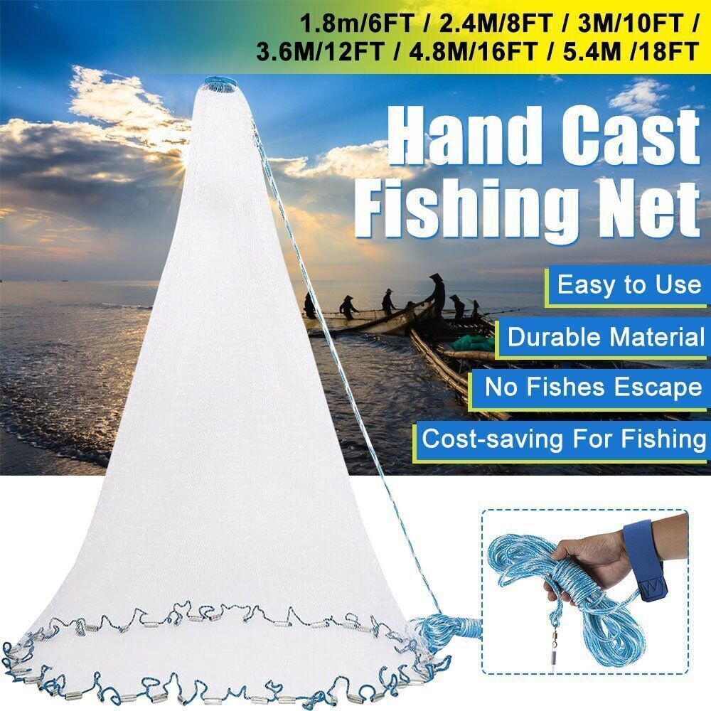 cost of fishing net SUNMME Fishing Net Fish Mesh Hand Throwing Net Outdoor Fishing Tackle Tools Galvanized Steel Casting Network Model 240/300 Fishing : Sports & Outdoors ergonomic handle provides superior grip and makes this a perfect addition to your current fishing gear for use in salt water and fresh water! Goture American Saltwater Fishing Cast