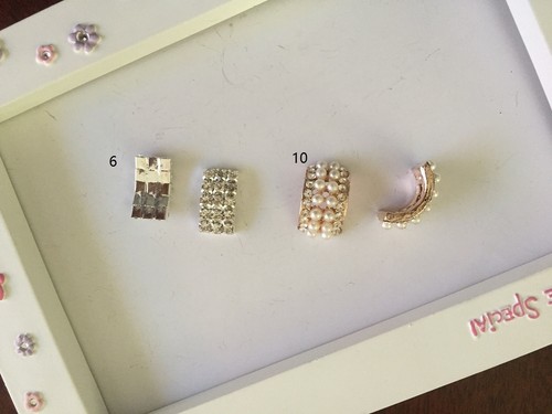 $2 POST! Embellecimientos metálicos de estrás HAZLO TÚ MISMO PAQUETES PLANOS, diamantes, perlas - Imagen 6 de 7