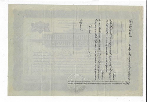 ARIZONA 1919 Pittsburgh-Jerome Copper Company Stock Certificate Yavapai - Picture 2 of 2