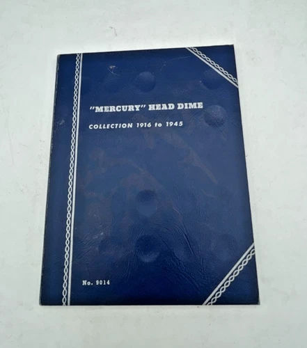 Mercury Head Dime 1916–1945 Coin Book Album With 23 Coins Dimes Silver