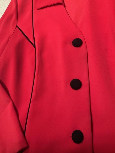 Koret Petite Plus Size Red Top Black Trim - Picture 3 of 4