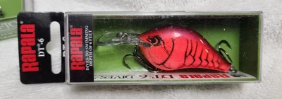 NEW Rapala DT 6 Demon Red Craw 2" Balsa Crankbait 3/8oz