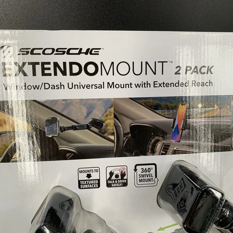 Scosche ExtendoMount Window Dash Universal Phone Mount Apple Samsung Extendo - Image 3 of 4