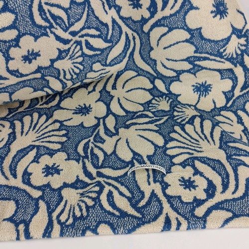 4 Stück Rachel Zoe 2 Badetücher & 2 Handtücher blau beige Blumen tropisch - Bild 6 von 12