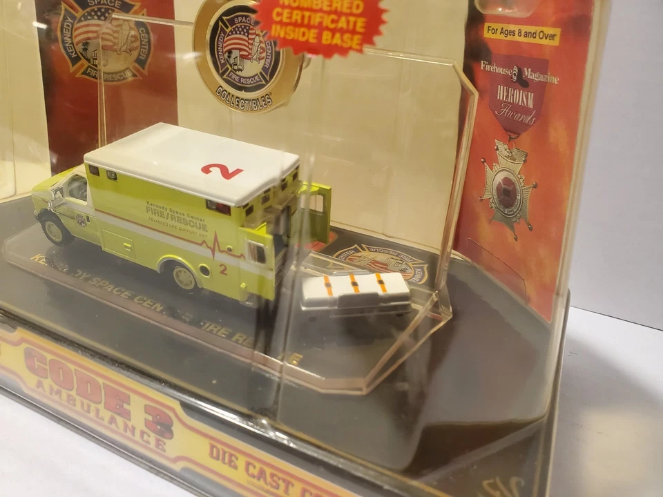 Code 3  KENNEDY SPACE CENTER FIRE RESCUE E350 AMBULANCE 1/64  NIB - Image 4 of 4