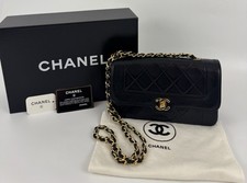 Chanel Diana Crossbody Lambskin Leather Bag Black EXCELLENT!!!!! Vintage Women’s