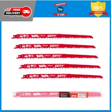 12-Inch Wood Pruning Reciprocating Saw Blades 5TPI for Tree Trimming (5 Pack)