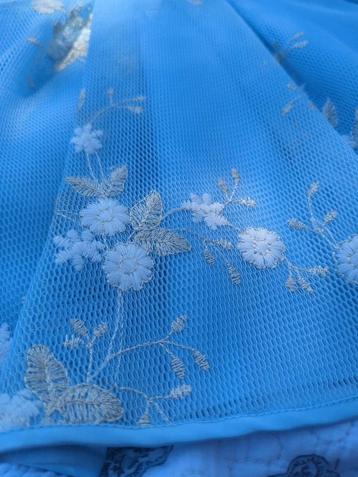 Пасхальное платье Nanette Kids Party Pageant синее с вышивкой размер 7 - Изображение 2 из 4