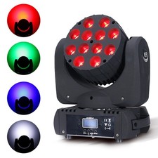 Moving Head Light Beam Wash 12x12W LED Stage Lighting RGBW 4in1 Professional ...