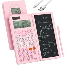 Scientific Calculators, Pink Calculator with Alarm Clock, 417 Functions Deskt...