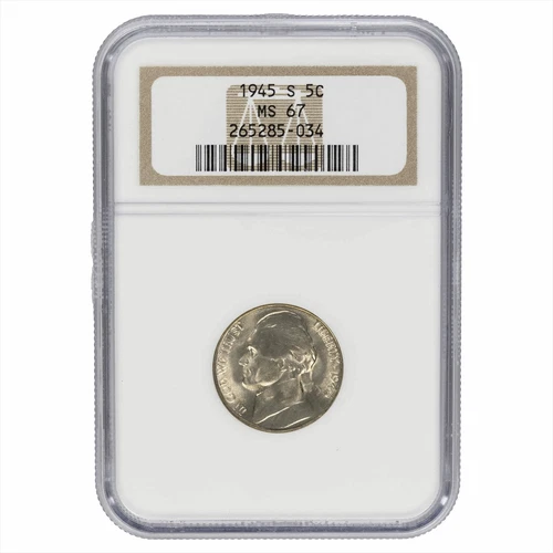 1945S Jefferson War Nickel 5C NGC MS 67