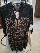 Karen Kane black lace stretch dress-size Large