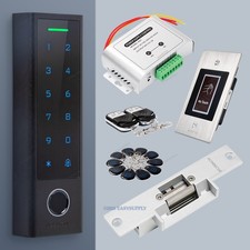 HOMSECUR Black Fingerprint Smart Door Lock Office Home Access Control DIY Kit