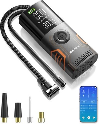 Portable Air Compressor Pump Tire Inflator 150PSI w/ Smart APP Control 10000mAh