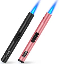 Torch Lighters 2 Pack Refillable Butane Lighter, Butane NOT Included, Windproof 