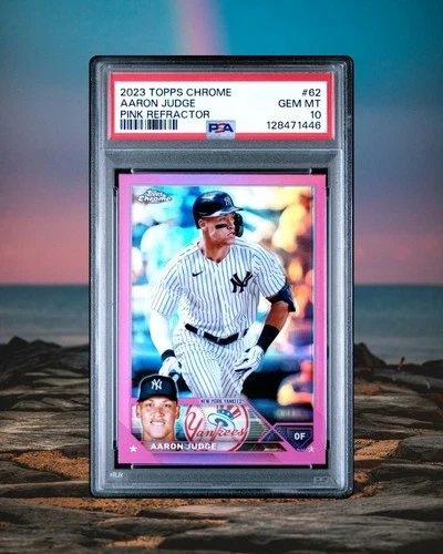 2023 Topps Chrome - Aaron Judge #62  Pink Refractor 🔥PSA 10🔥 Yankees OF