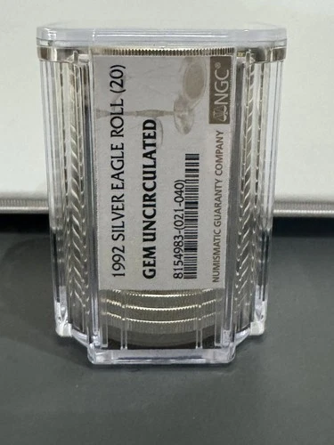 1992 American Silver Eagle 1oz Coin - Tube Of 20 NGC Gem Uncirculated
