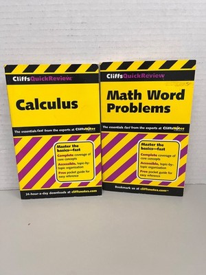 Cliffs Quickreview Math Books Lot of 2 (See Photos for Titles)