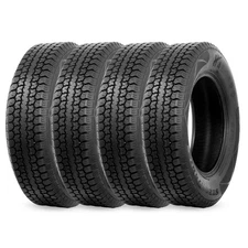 Set 4 ST205/75D15 Trailer Tires 205 75 15 6Ply Tubeless Heavy Duty Replace Tire