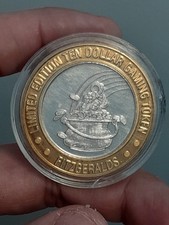 Fitzgeralds Las Vegas $10 Silver Strike Casino Token .999 (.60 Oz ASW)