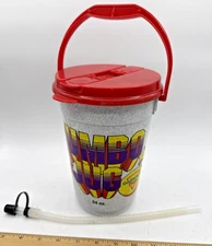 Whirley 54 Oz Godfather's Pizza Jumbo Jug Mug with Handle Straw Lid