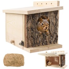 Squirrel Nesting Box with Predator Guard, Easy Assembly Squirrel Houses  for...
