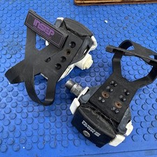 Winwood InStep Look Shoe Adaptors - White Look Pedal Set Pair Vintage Road Bike