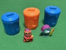 Moose 2011 Trash Pack LOT of figures trash cans orange blue