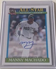 Manny Machado 2026 Topps Series 2 1991 Topps All-Star Auto On Card Padres
