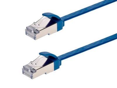 Monoprice Cat6A Ethernet Patch Cable - Slim, Flat, U/FTP, 32AWG, Molded Boot,