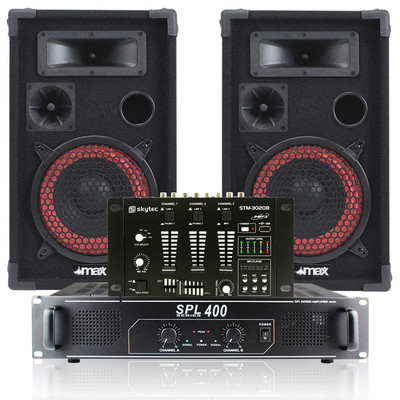 Sound System Disco Speakers With Built In Amp Vonyx 8