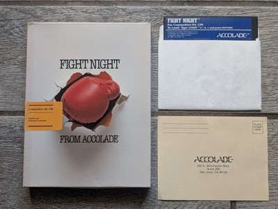FIGHT NIGHT - Commodore 64 C64/128 - Rare Big Box Version - Fully Tested!