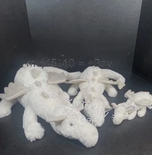 BNWT ONE Jellycat Huge (only NOT SET.) Snow Dragon VHTF 26” Tail furled