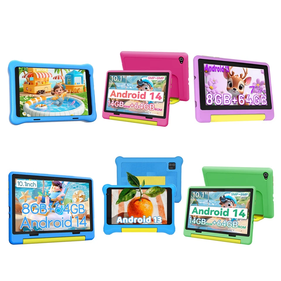 JEAZANS Android 15 10 inch Kids Tablet 20GB+64GB 5G WiFi,5000 mAh Parental Control