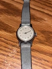 vintage 1967 timex mechanical 24mm gray leather band
