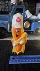 Vintage 1980s Kahn's Hot Dogs Beefy Frank Mustard Promotional Squeeze Bottle 6"  — photo 3