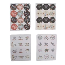 120 Pieces X Thank You Stickers Packaging Round Envelope Gift Labels