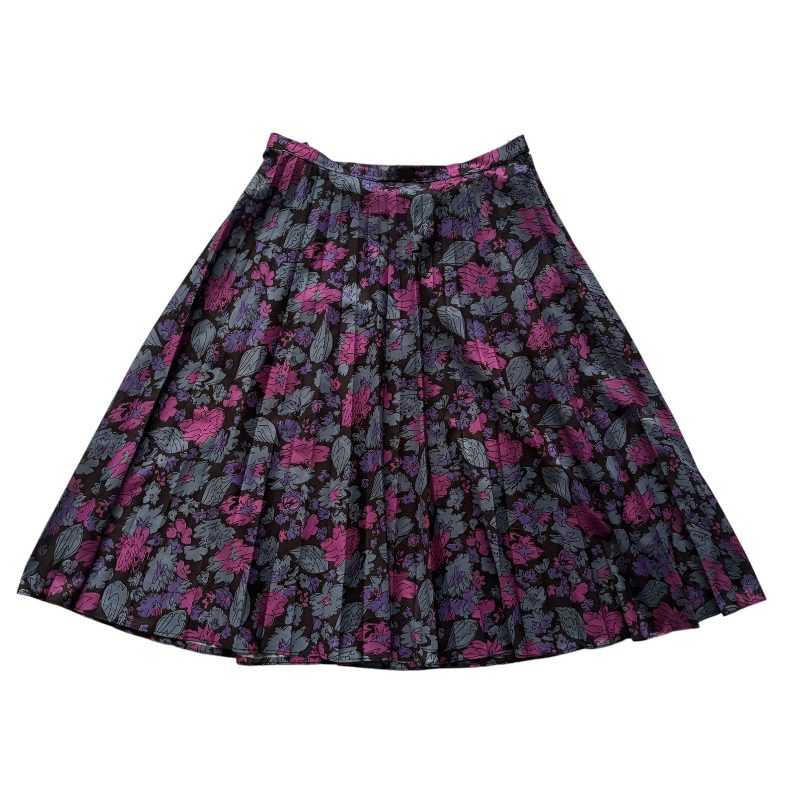 Vintage Skirt 80s Length Floral Print Retro Boho 14 image 2