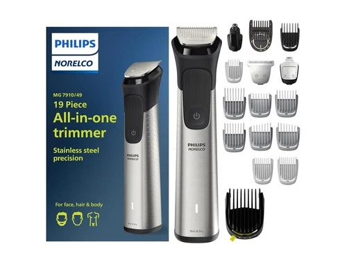Philips Norelco Multigroom Series 7000 Men's Rechargeable Trimmer - Black/Silver, 24pc MG7750/59