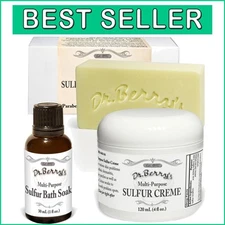 Dr. Berry's Starter Sulfur Pack for Itching and Skin Relief - Kid Safe & Natural