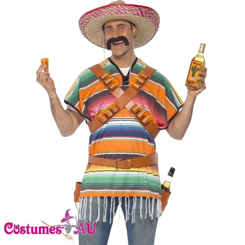 Tequila Shooter Guy Costume Adult Multi Coloured Tequila Shooter Guy Costume Adult Multi Coloured